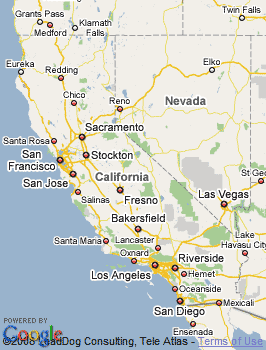 Map of Los Angeles, CA