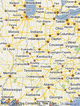 Map of Richmond, KY