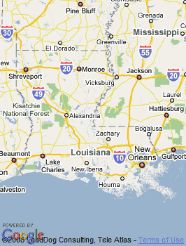 Map of New Iberia, LA