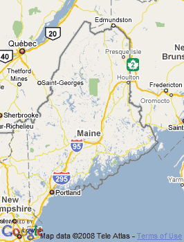 Map of Lewiston, ME