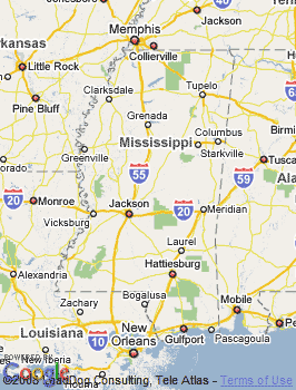 Map of Mississippi