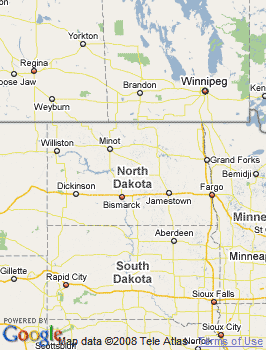 Map of West Fargo, ND