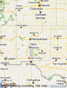Map of Carlsbad, NM