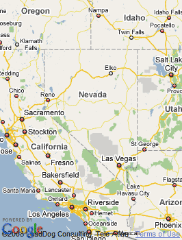 Map of Fallon, NV