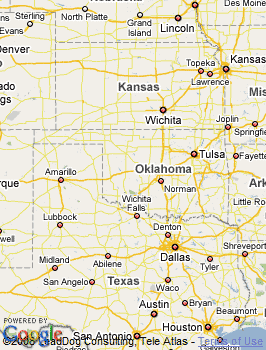 Map of Broken Arrow, OK