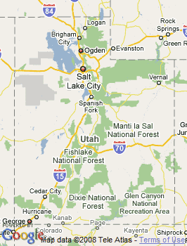 Map of Provo, UT