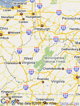 Map of Martinsburg, WV