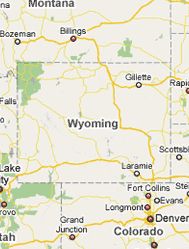 Map of Green River, WY
