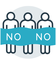 agents boycott graphic saying no