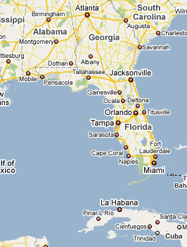 Map of Amelia Island/Nassau County MLS coverage area