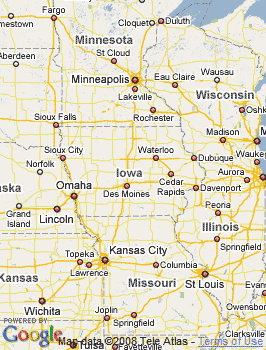 Map of Cedar Rapids MLS coverage area